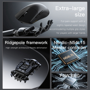 Ratón para Juegos Darmoshark M9 Tri-Mode, Ligero, Sensor PAW3950, MCU 54L, Receptor con Pantalla Digital de 8KHz, Ratón para Deportes Electrónicos - Product Image 3