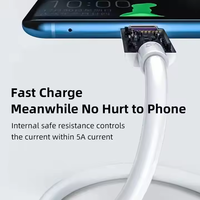 Kabel Data Ponsel USB 2.0 Tipe C 5A, Kabel Pengisian Cepat PVC USB-C, Kabel Pengisian Super Cepat, Promo Panas