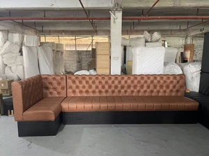 Set di Arredamento di Lusso per Ristorante e Caffetteria con <span class=keywords><strong>Divano</strong></span> Angolare a L in Pelle <span class=keywords><strong>Tavolo</strong></span> e Sedie - Product Image 5