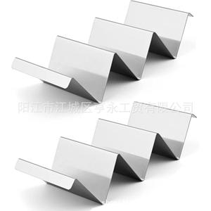 ที่วางทาโก้รูปตัว W สแตนเลส ยี่ห้อหยางเจียง ชุด 4 ชิ้น อุปกรณ์ครัวแบบใช้ซ้ำได้สำหรับงานปาร์ตี้ - Product Image 3