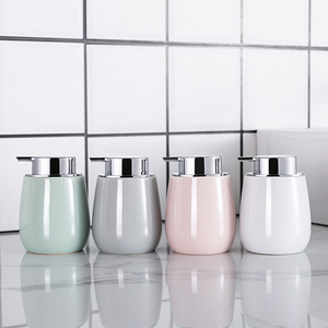 Chất lượng tuyệt vời phong cách khác nhau 350 ml gốm tay xà phòng Dispenser với bơm cho phòng tắm Vanity bàn - Product Image 2