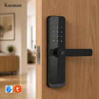 Kasman harga sumber pintu kayu kunci pintar pabrik belanja Online Zigbee Interior biometrik kunci pintu kayu