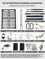 Accessoire de lit mural pliable multifonctionnel invisible avec rabat latéral avant pour lit escamotable