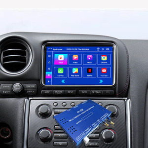 Lsailt 8G sans fil <span class=keywords><strong>Apple</strong></span> CarPlay Android Auto Solution Interface avec NetFlx, sortie vidéo pour moniteur d'appui-tête pour GT-<span class=keywords><strong>R</strong></span> GTR R35 - Product Image 1