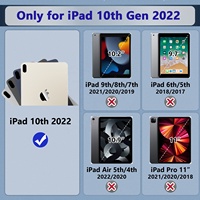 Étui de protection robuste et résistant aux chocs Azzsy avec support intégré pour stylet pour iPad 10,9 pouces 2022
