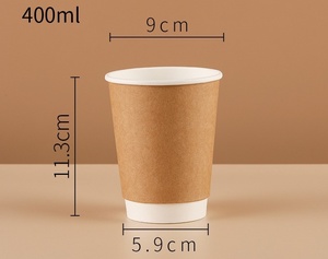 Vasos de Papel Desechables con Logotipo Personalizado, Vasos de Papel de Color Sólido para Café, Leche y Bebidas Calientes - Product Image 4