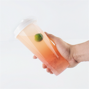 <span class=keywords><strong>TC</strong></span> logotipo personalizado burbuja milktea 12oz 16oz 22oz 350ml 700ml boba Ttea café jugo PP transparente reutilizable taza de plástico con tapas - Product Image 1