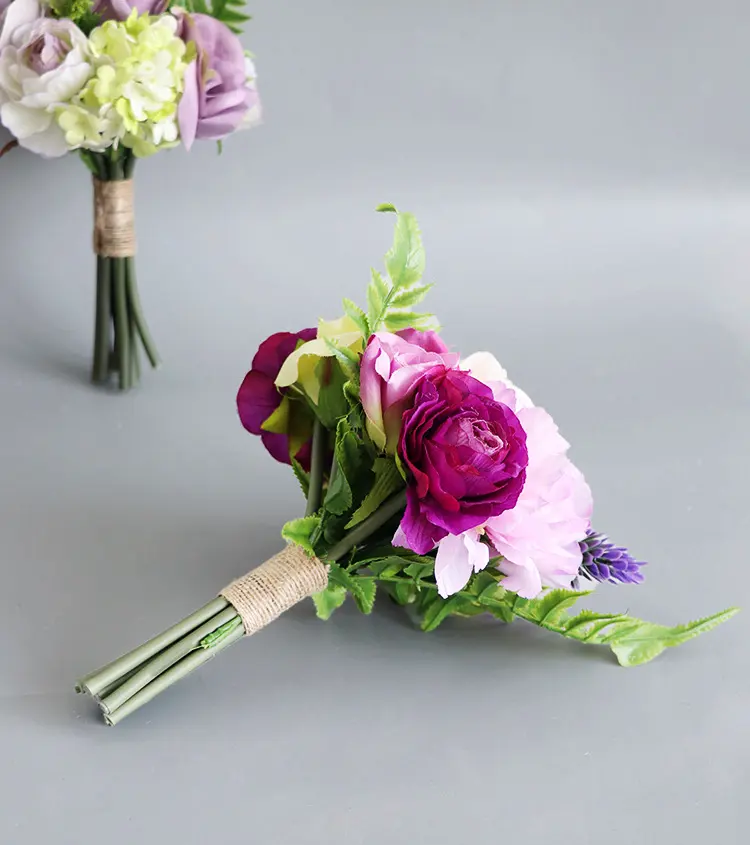 Свадебный букет 2024 производителей, свадебный букет роз, пион, Флорес, искусственный цветок, свадебные букеты из шелка