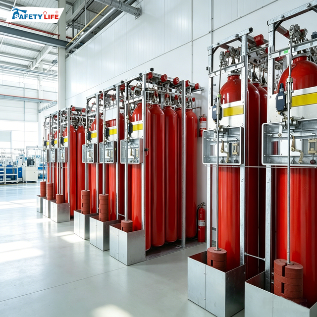 40L 90L 120L Steel FM200/HFC-227ea Industrial Grade Cabinet Fire Suppression Device Pollution-free Automatic Extinguisher System