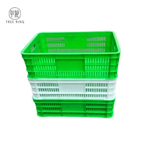 Heavy Duty Công Nghiệp Stackable Di Chuyển Nhựa Cá Bánh Mì Thùng Để Lưu Trữ Cooler 565*380*165Mm