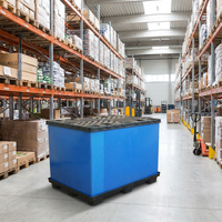 Caisse en plastique pliable, empilable, rétractable, recyclable, légère, pour l'emballage logistique