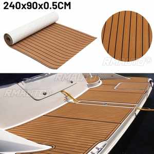 Alfombrilla de Espuma EVA de 240 cm para Cubierta de Barco o Yate, Imitación Madera de Teca, Autoadhesiva, Antideslizante - Product Image 6