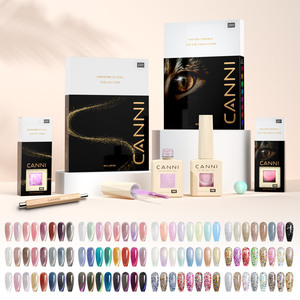 Set de <span class=keywords><strong>Esmaltes</strong></span> de Uñas en Gel UV CANNI Serie Ojo de Gato, Libre de Hema y TPO, Lote de 8 Piezas con Diamantes Brillantes y Purpurina - Product Image 4