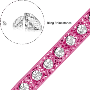 Sparkling Rhinestone Dog & <b>Cat</b> <b>Collar</b> DIY Letter Solid Pattern PU <b>Leather</b> Pet <b>Collar</b> Diamond All Seasons Use Buckle Closure - Product Image 4