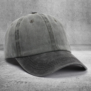 Casquette de baseball unisexe adulte en coton lavé avec logo personnalisé, imprimé vintage et broderie, motif 2 tons, pour sport de plein air - Product Image 3