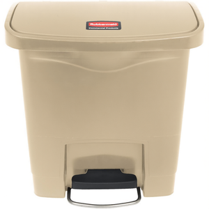 Cestino per rifiuti Rubbermaid Commercial Step-On 15 L beige con pedale frontale - Product Image 2