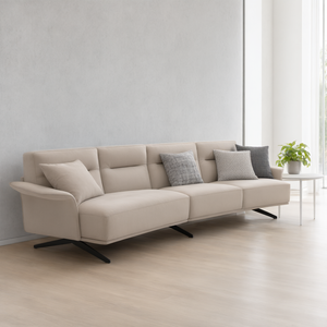 Sofá Chaise Longue Moderno de Perfil Bajo y Asiento Profundo, Sofá Cama de Tela para Sala de Estar, Apartamento, Cama Auxiliar - Product Image 2