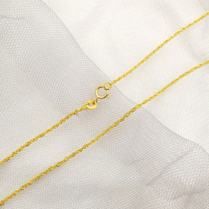 Collar Gargantilla de Cadena de Cuerda de Eslabones Torcidos Estilo Hip Hop en Oro de 18K para Hombres y Mujeres Joyería de Oro Puro - Product Image 4