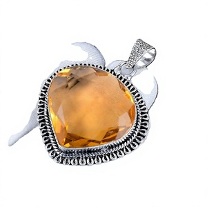Colgante de Morganita en Forma de Corazón, Plata de Ley 925, Hecho a Mano, Colgante de Piedra Preciosa Vintage, Joyería Bohemia, Regalo de Boda para Mujer - Product Image 5