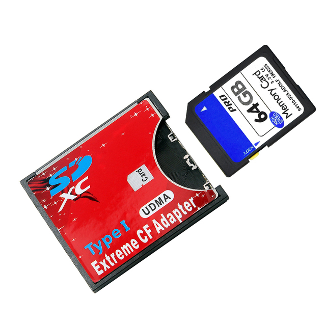 High-Speed Interface Compact Flash Memory Card Cf to Sd Card Adapter Card Reader