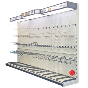 Estantería de exhibición de alta calidad para tienda de licor, armario de vidrio montado en la pared de metal, estante de <span class=keywords><strong>madera</strong></span> para vino, estantes de supermercado - Product Image 1