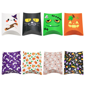 Customize <strong>Halloween</strong> Matt Laminated Paper Pillow Shaped Box for Candy <strong>Sweetie</strong> Fast Food Packing - Product Image 2