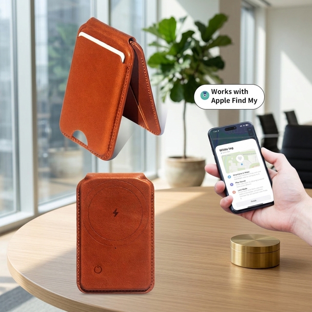 Custom RFID Leather Card Holder Magnetic Wallet Luxury Leather with Stand magsafe Leather Card Holder Phone case iphone 16