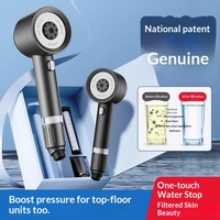 Pommeau de douche en plastique haute pression, jet de pluie super puissant, design de luxe léger, avec noyau de valve en céramique pour usage domestique