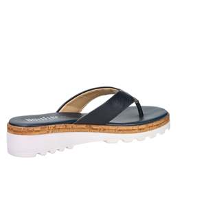 Novaflex Infradito da Donna Monte Falcone in Pelle Blu con Plateau - Product Image 5