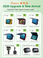 Détecteur de poissons HD HR-5025D 25M, étanche IP68, écran LCD, batterie au lithium 10H, enregistrement vidéo LED écologique pour la pêche