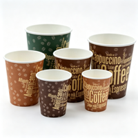 Gobelets en papier personnalisés en usine, 8oz, 10oz, 12oz, 16oz, qualité alimentaire, impression en relief pour boissons chaudes, gobelets à café