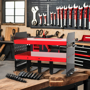 Support de perceuse multifonctionnel en acier au carbone à trois niveaux, robuste, à montage mural, pour rangement d'outils, <span class=keywords><strong>armoire</strong></span> suspendue, garage - Product Image 5