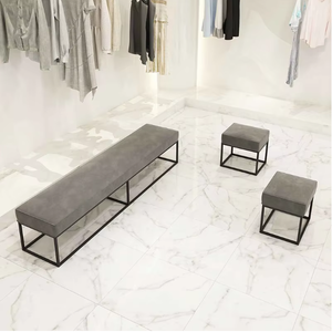 Taburete de prueba de zapatos de Metal minimalista moderno <span class=keywords><strong>banco</strong></span> de sofá de sala de montaje largo Simple para cambiar zapatos para gimnasio y tiendas de ropa - Product Image 4