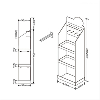 Support d'affichage en carton ondulé personnalisé pour produits de vente au détail en magasin, stand d'affichage en forme de tour pour la promotion des produits en supermarché