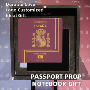 Cổ điển sáng tạo Quà Tặng máy tính xách tay cho quay phim mô phỏng 100 trang bìa cứng da Hộ chiếu Prop với nhiệt RÀNG BUỘC - Product Image 3