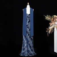 Robe de soirée sirène de luxe Lsz617 avec écharpe, à volants, sequins et perles, pour occasions formelles et fêtes, Jancember