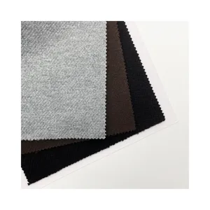 High Quality Knitted Bonded Back Napping Fabric 57%Polyester 38%Cotton 5%Spandex 460g-500g Fabric For Clothing