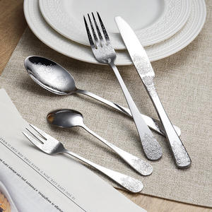 Juego de cuchara de cuchillo y tenedor dorado clásico de acero inoxidable tallado 1010 creativo, tótem pulido de espejo alto para obsequios - Product Image 4