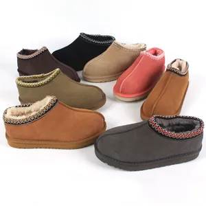 Pantofole Unisex Tas-man in Camoscio Impermeabili Antiscivolo <span class=keywords><strong>con</strong></span> Suola Spessa in Gomma Fodera in Pelliccia Artificiale Stivali Invernali Caldi Retrò - Product Image 2