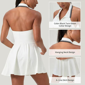 กระโปรงกอล์ฟแบบระบายอากาศสำหรับผู้หญิงเดรสเล่นกีฬาเปิด<span class=keywords><strong>หลัง</strong></span>กลางแจ้งดีไซน์ใหม่คอเสื้อแบบห้อยน้ำหนักเบา - Product Image 2