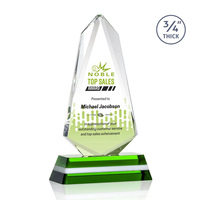 Edle bunte Kristall trophäen Pyramiden form für Sales Excellence K9 Kristall trophäen