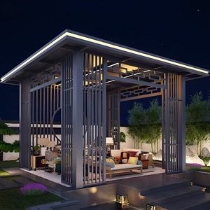 Pergolas Bioclimatiques Personnalisées de la Série Pavilion, Design Moderne, Aluminium <span class=keywords><strong>à</strong></span> Pont Brisé pour Extérieur, Fabrication Chinoise - Product Image 3