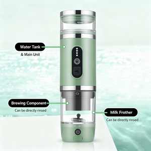 Kingze Machine à café expresso portable rechargeable entièrement automatique Machine à capsules intelligente avec mousse de lait - Product Image 4