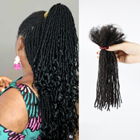 Extensions de Dreadlocks Fait Main 100% Cheveux Humains, 1 cm, Couleur Ombrée, pour Femmes Noires et Styles Reggae