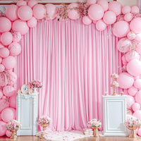 Voilages de fond de scène de mariage en polyester effet soie laiteuse, pour extérieur, anniversaire, arche suspendue, drapés de plafond de tente, fournitures de fête