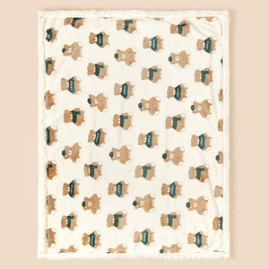 Manta de Bebé Plegable de Doble Capa, Gruesa, de Franela, con Estampado de Animales, para Otoño e Invierno - Product Image 2