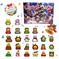 Noël compte à rebours canard calendrier de l'avent Mini vinyle dessin animé Figurine jouet pour enfants PVC matériel aveugle boîte unisexe fabriqué en chine