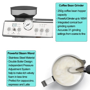 Macchina da Caffè Espresso Professionale PANCERKA 3-in-1 <span class=keywords><strong>con</strong></span> Touch Screen e <span class=keywords><strong>Macinacaffè</strong></span>, Cafettiera Elettrica per Hotel - Product Image 5