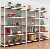 Verstelbare houten supermarkt schappen, metalen frame multi-tier opslagrekken voor detailhandel & snackwinkels