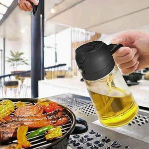 Pulvérisateur d'huile et distributeur d'épices 2-<span class=keywords><strong>en</strong></span>-1 <span class=keywords><strong>en</strong></span> verre de 16 oz, récipient alimentaire personnalisé pour le camping, la cuisson et le stockage d'assaisonnements, idéal pour l'huile d'olive - Product Image 1